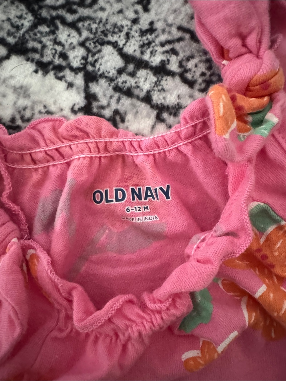 Old Navy Pink Floral Girls One-Piece Romper - Picture 2 of 2